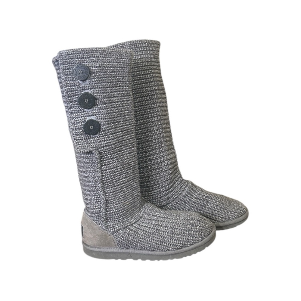 UGG Classic Cardy Boot 5819 Shearling Bootie Grey  Size 8 - Picture 5 of 11